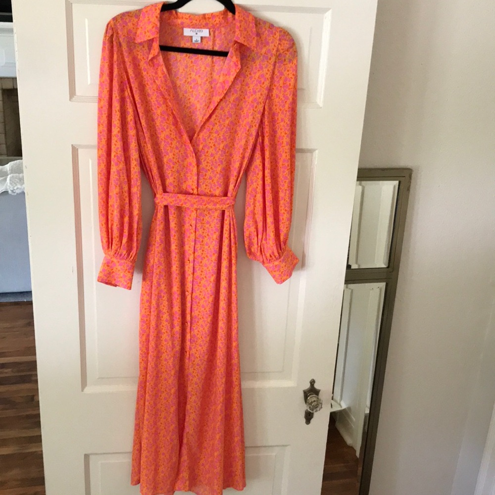 Alexis Orange Midi Dress